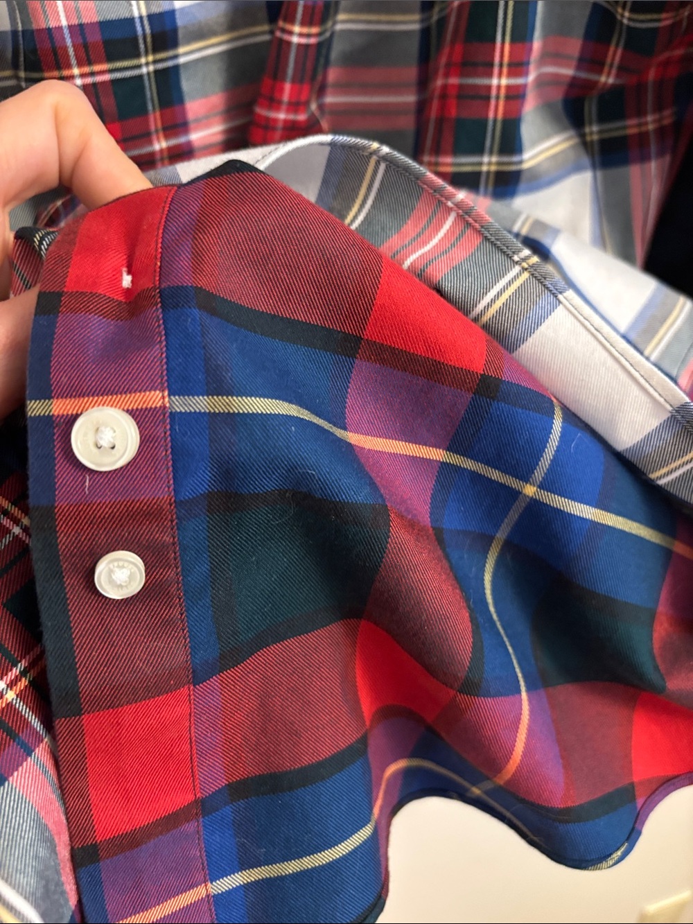 Brooks Brothers Multicolor Plaid Patchwork Button-Down Shirt - Picture 11 of 11